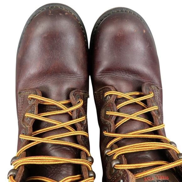 LaCrosse Shoes Mens 7.5 Work Boots Steel Toe Leather Mid Lace Up Slip Resistant main image 5